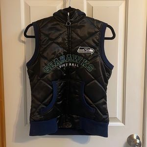 DONATED Womens Seahawks quilted vest.